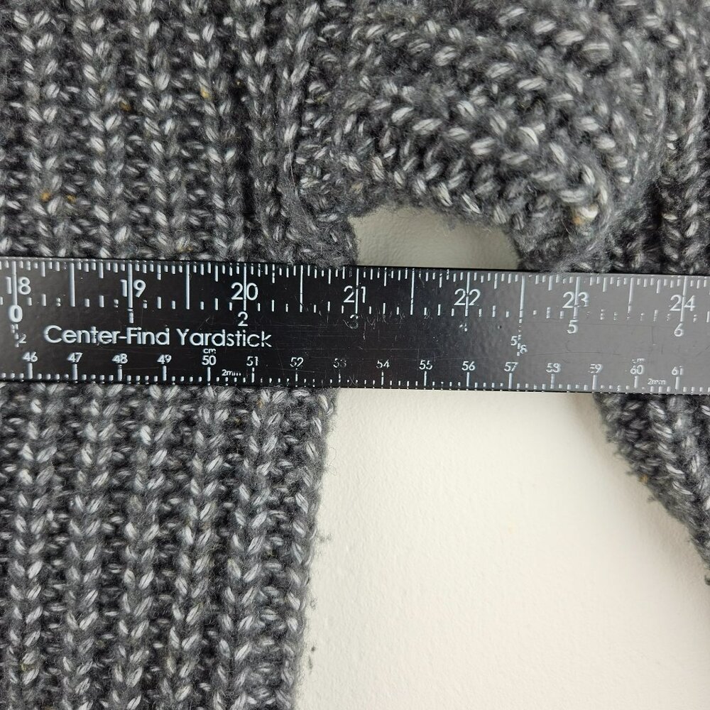 COLUMBIA Cable Knit Sweater Mens XS Oversized Fisherman Gray Wool Blend NICE - Picture 10 of 14